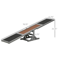 HKM-0819901 Wooden Dog Agility Seesaw for Training and Exercise, 71" Outside Play Equipment