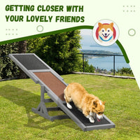 HKM-0819901 Wooden Dog Agility Seesaw for Training and Exercise, 71" Outside Play Equipment