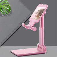 HKM-082003 Telescopic Metal Desktop Bracket for Phones and Tablets - Black/Silver