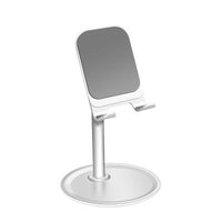 HKM-082003 Telescopic Metal Desktop Bracket for Phones and Tablets - Black/Silver