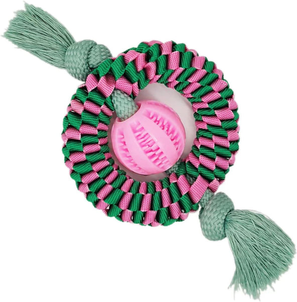 HKM-0821693 Durable Chew Toy for Dogs – Natural Rubber & Nylon for Teeth Cleaning, Exercise, and Interactive Play