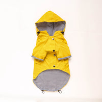HKM-0821821 Yellow Waterproof Dog Raincoat with Breathable Cotton Lining - Available in Multiple Sizes