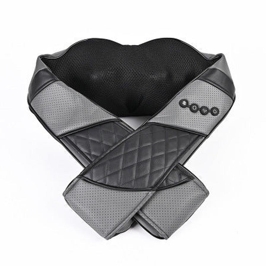 HKM-082195 Shiatsu Neck and Shoulder Massager with Heat and Adjustable Intensity, U-Shaped Design for Muscle Relief