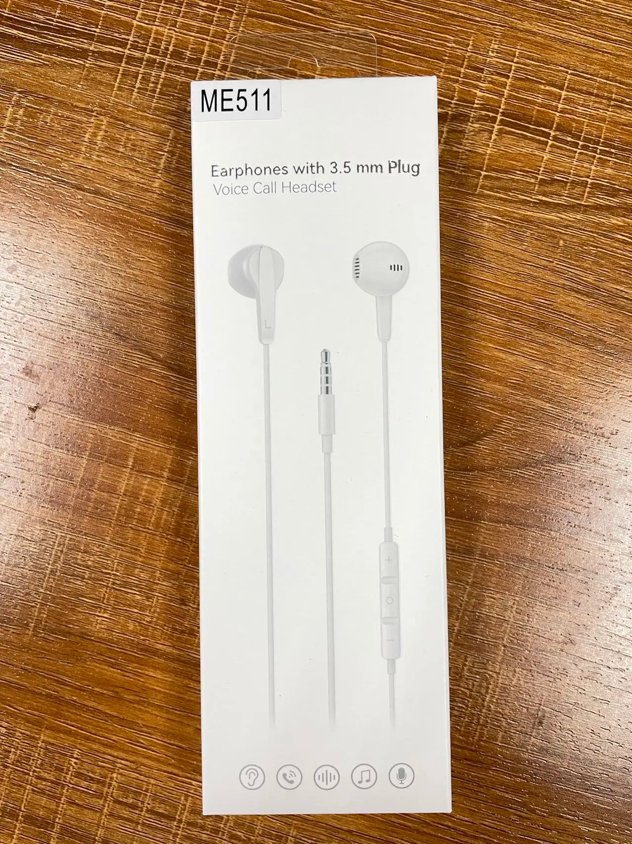 HKM-082195 Wired 3.5mm Earphones with Microphone and Super Bass for iPhone and Samsung Devices