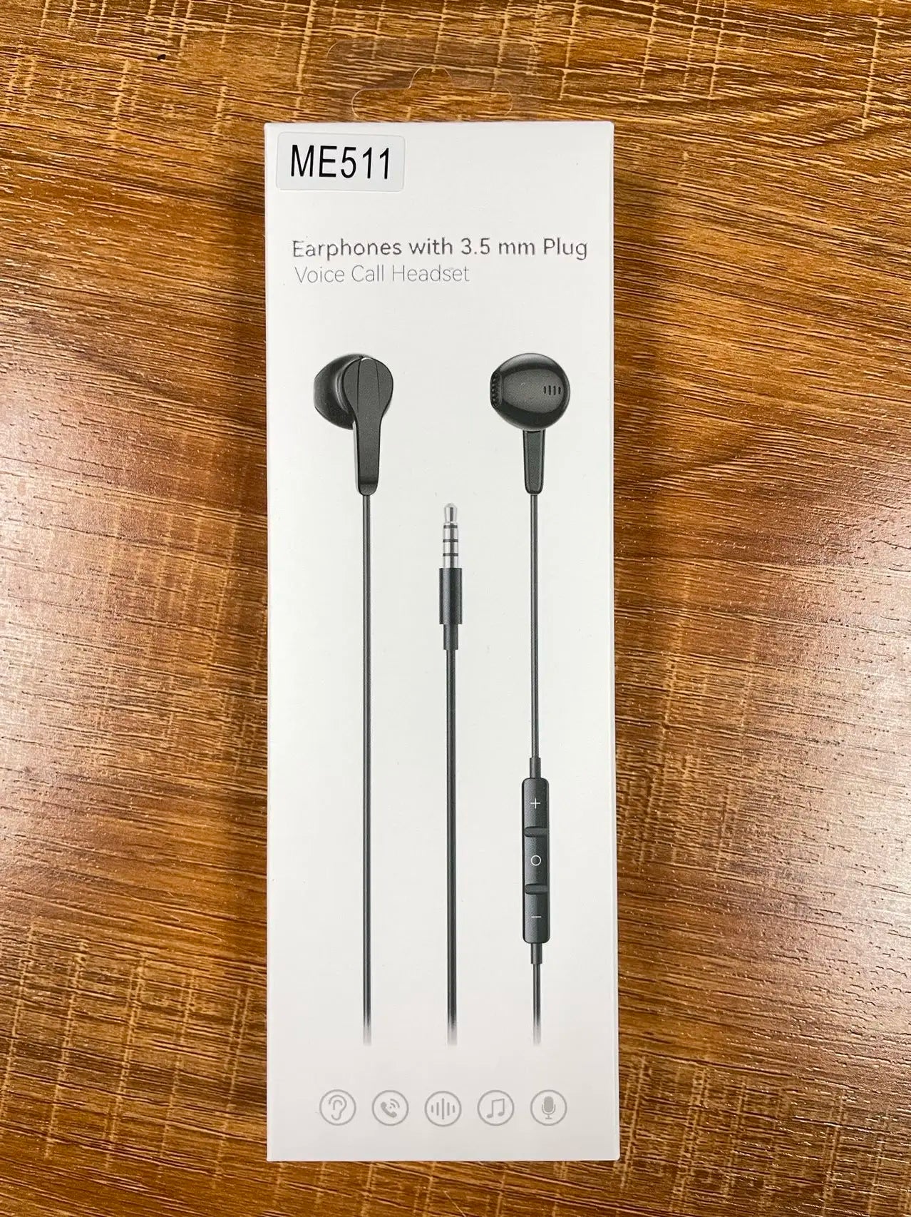 HKM-082195 Wired 3.5mm Earphones with Microphone and Super Bass for iPhone and Samsung Devices
