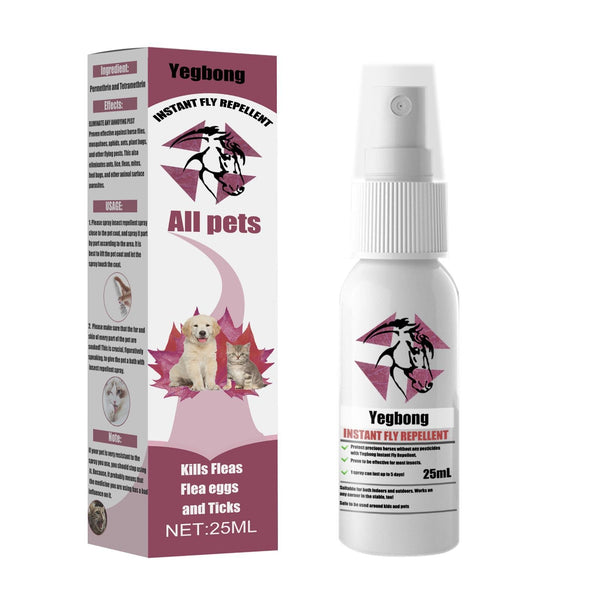 HKM-0822077 Pet Flea and Tick Removal Itching Spray for Cats and Dogs ¨C Effective Pest Control for Indoor and Outdoor Use