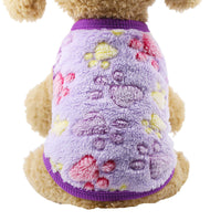 HKM-0822589 Winter Cartoon Flannel Sleeveless Dog Clothes for Small Pets