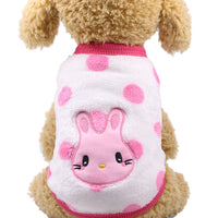 HKM-0822589 Winter Cartoon Flannel Sleeveless Dog Clothes for Small Pets