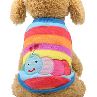 HKM-0822589 Winter Cartoon Flannel Sleeveless Dog Clothes for Small Pets
