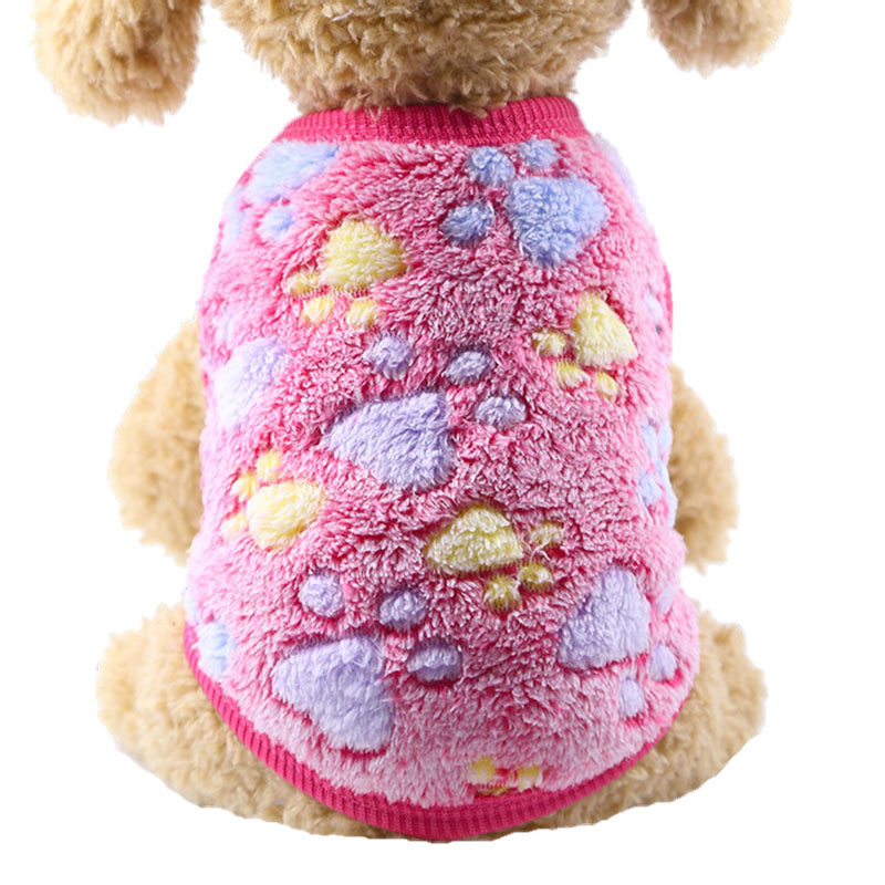 HKM-0822589 Winter Cartoon Flannel Sleeveless Dog Clothes for Small Pets