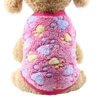 HKM-0822589 Winter Cartoon Flannel Sleeveless Dog Clothes for Small Pets