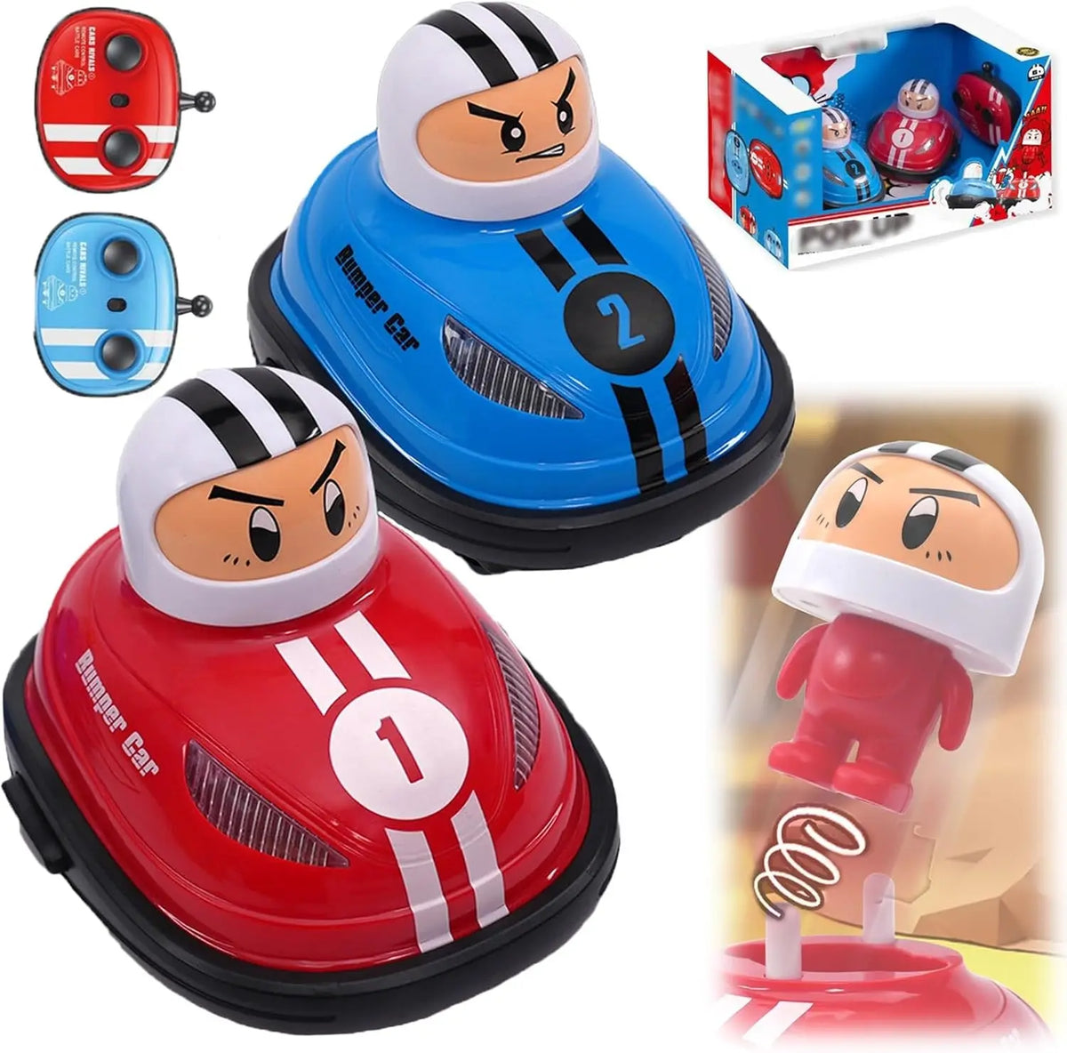 HKM-082259 Electric Remote Control Bumper Car Toy for Kids - 2.4G Indoor & Outdoor Play, Ages 2-13