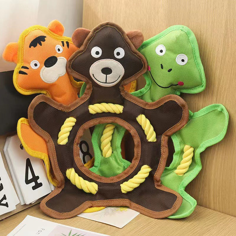 HKM-0822845 Tear-Resistant Plush Pet Toy for Dogs and Cats - Multiple Designs Available, 33 x 25 CM