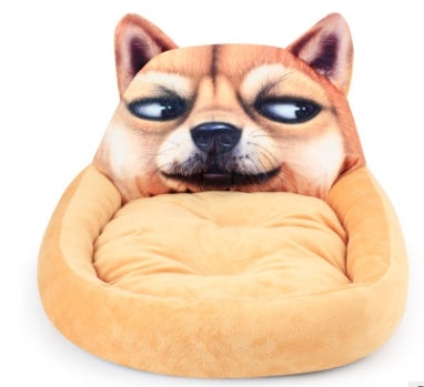 HKM-0824253 Cozy Plush Cat and Dog Kennel Mat in Various Animal Designs