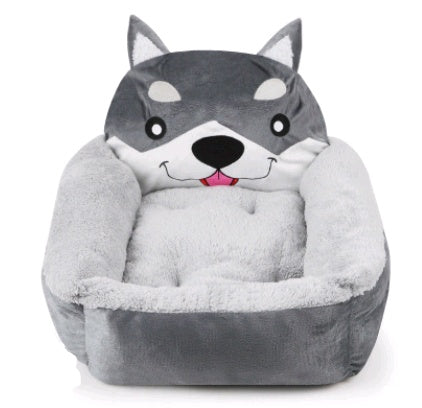 HKM-0824253 Cozy Plush Cat and Dog Kennel Mat in Various Animal Designs