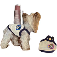 HKM-0824765 Pet Sling Vest for Cats - Cute Cartoon Design in Blue and Red, Acrylic Material