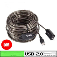 HKM-082515 5m USB Male to Female Extension Cable with Built-in Chip for Data Transmission