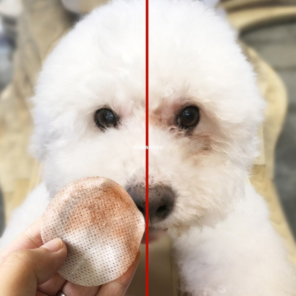 HKM-0825789 Gentle Tear Stain Cleaning Wipes for Dogs and Cats ¨C 130 Natural Cotton Eye Grooming Pads