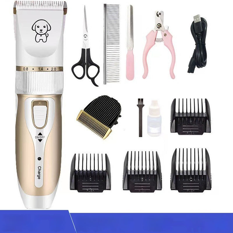 HKM-0826045 Electric Pet Clipper for Cats and Dogs with Stainless Steel Ceramic Blades and Accessories