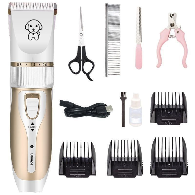 HKM-0826045 Electric Pet Clipper for Cats and Dogs with Stainless Steel Ceramic Blades and Accessories