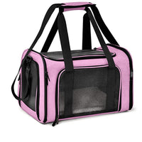 HKM-0826429 Large Capacity Thickened Waterproof Pet Carrier Bag in Black, Gray, and Pink