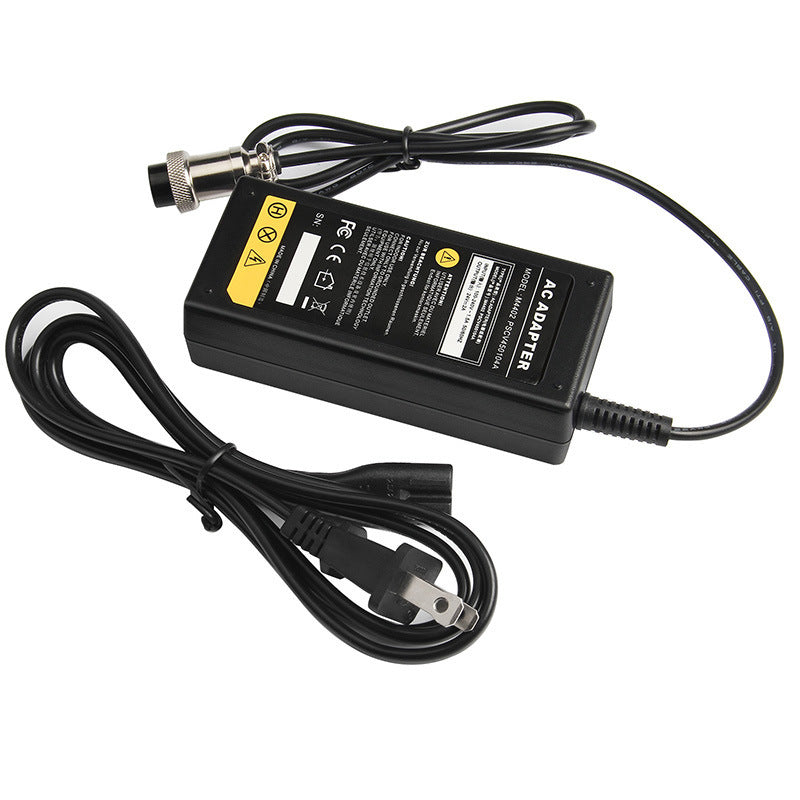 HKM-082643 Portable 48W Electric Vehicle Power Adapter with Female 3-Pin Inline Connection - Black