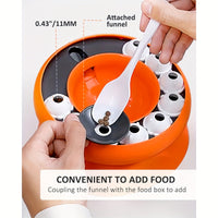 HKM-0827453 Interactive Cat Puzzle Toy - Educational Dry Food Feeder and Snack Dispenser, 210mm x 210mm x 121mm, 345g