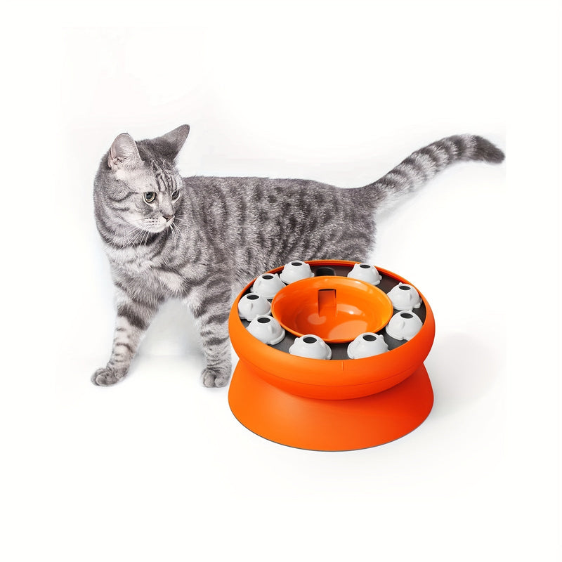 HKM-0827453 Interactive Cat Puzzle Toy - Educational Dry Food Feeder and Snack Dispenser, 210mm x 210mm x 121mm, 345g