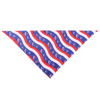 HKM-0827581 American Flag Pet Drool Scarf - Graffiti Design, Soft Polyester for All Seasons