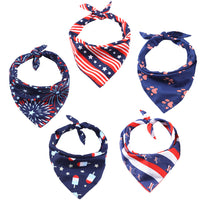 HKM-0827581 American Flag Pet Drool Scarf - Graffiti Design, Soft Polyester for All Seasons