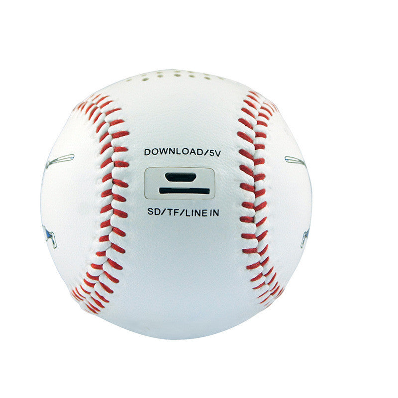 HKM-082771 Bluetooth Baseball Home Speaker - Compact 3W Output, 150-18000Hz Frequency, White/Orange/Green Colors