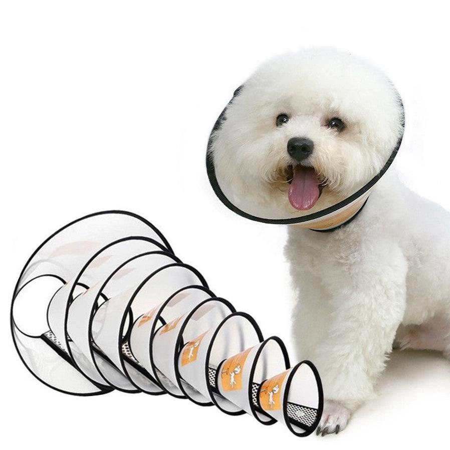 HKM-082835 Adjustable Pet Cleaning Collar for Cats and Dogs - Comfort Fit with Velcro Closure, Multiple Sizes Available