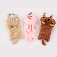 HKM-0829629 Cute Plush Cat, Rabbit, and Red Panda Toys with Bell Sound – Perfect for Playful Pets