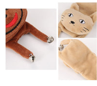 HKM-0829629 Cute Plush Cat, Rabbit, and Red Panda Toys with Bell Sound – Perfect for Playful Pets