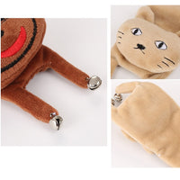 HKM-0829629 Cute Plush Cat, Rabbit, and Red Panda Toys with Bell Sound – Perfect for Playful Pets