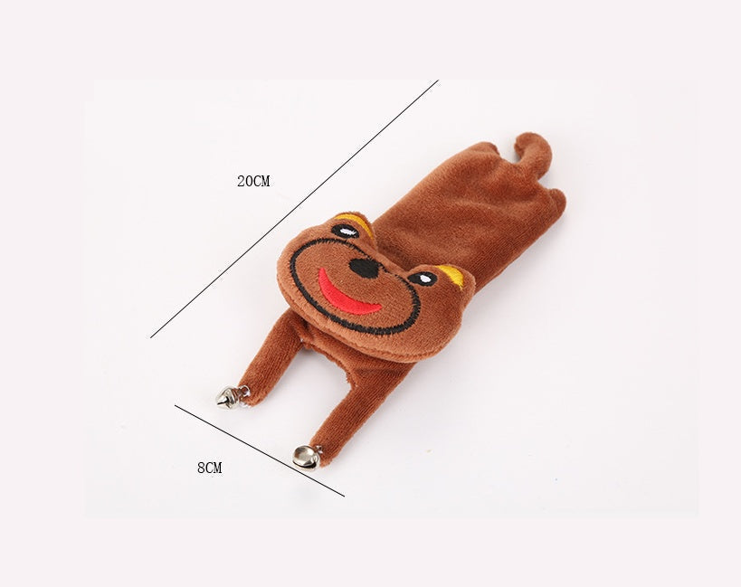 HKM-0829629 Cute Plush Cat, Rabbit, and Red Panda Toys with Bell Sound – Perfect for Playful Pets
