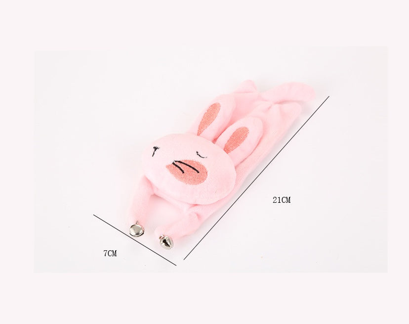 HKM-0829629 Cute Plush Cat, Rabbit, and Red Panda Toys with Bell Sound – Perfect for Playful Pets