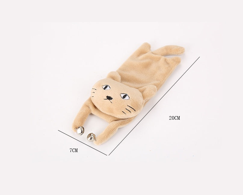 HKM-0829629 Cute Plush Cat, Rabbit, and Red Panda Toys with Bell Sound – Perfect for Playful Pets
