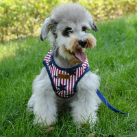 HKM-0829757 Vest Style Denim Dog Leash with Breathable Fabric and Fashionable Design