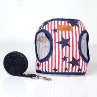 HKM-0829757 Vest Style Denim Dog Leash with Breathable Fabric and Fashionable Design