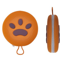 HKM-0830141 Integrated Folding Pet Double Bowl with Eco-Friendly Silicone in Brown, Beige, Pink, and Rice Colors