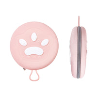HKM-0830141 Integrated Folding Pet Double Bowl with Eco-Friendly Silicone in Brown, Beige, Pink, and Rice Colors