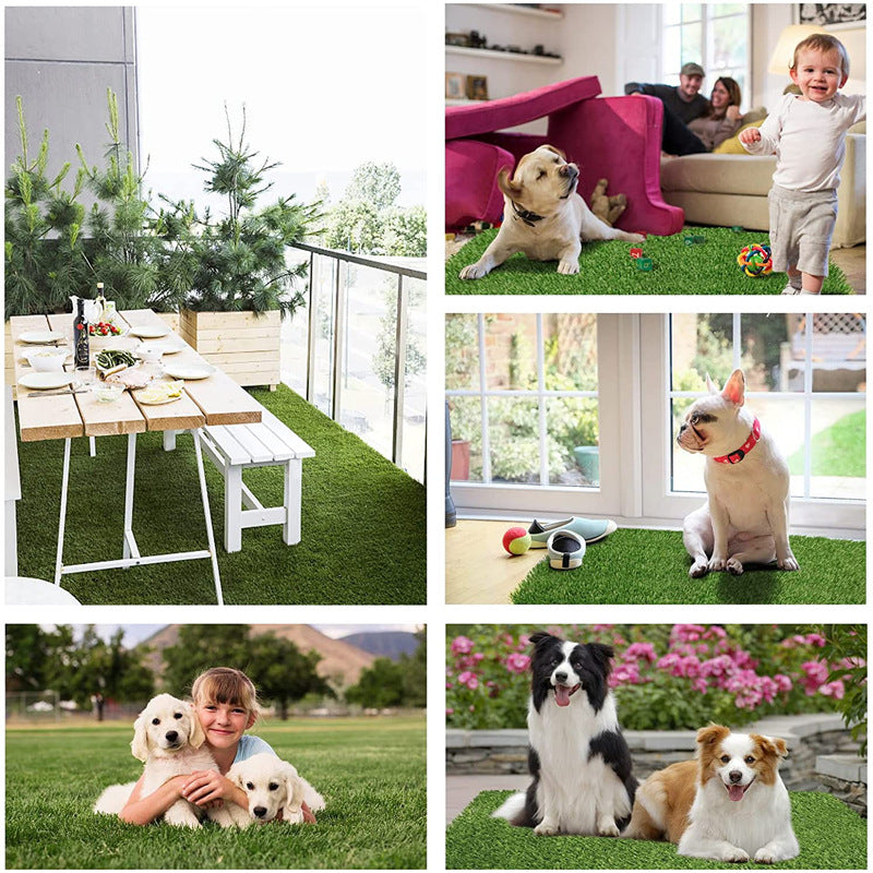 HKM-0831805 Pet Lawn Mat Professional Toilet – Black Base, Multiple Sizes Available (40x60cm, 50x70cm, 70x90cm, 80x100cm) for Dogs