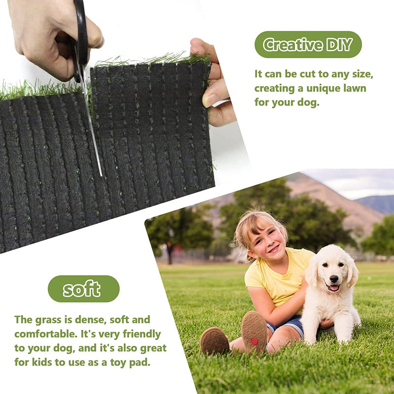 HKM-0831805 Pet Lawn Mat Professional Toilet – Black Base, Multiple Sizes Available (40x60cm, 50x70cm, 70x90cm, 80x100cm) for Dogs