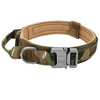 HKM-0831933 Tactical Nylon Dog Collar for Large Dogs ¨C Sizes M, L, XL in Black, Army Green, Khaki