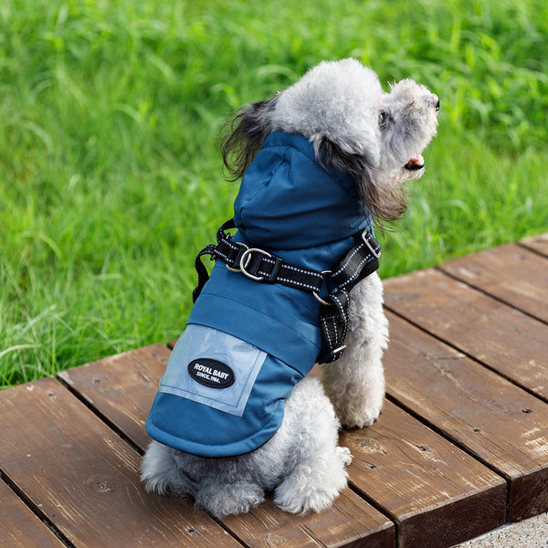 HKM-0834109 Traction Raincoat for Small and Medium Dogs - Waterproof Polyester in Multiple Colors and Sizes