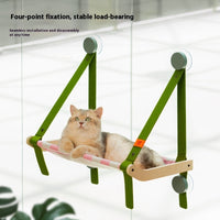 HKM-0834365 Cozy Cat Hammock with Window Sucker for Balcony and Glass Swing