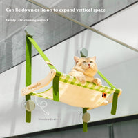 HKM-0834365 Cozy Cat Hammock with Window Sucker for Balcony and Glass Swing