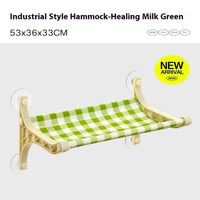 HKM-0834365 Cozy Cat Hammock with Window Sucker for Balcony and Glass Swing