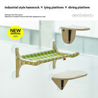HKM-0834365 Cozy Cat Hammock with Window Sucker for Balcony and Glass Swing